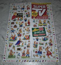 Ostern Stickerbogen 90 Oster-Aufkleber Häschenschule Frühling Blumen Hasen Vögel