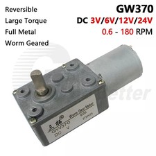 Schneckengetriebemotor Getriebemotor Drehmoment Motor GW370 DC 12V 0.6-120RPM DE