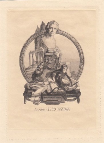 Exlibris bookplate - exlibris,
