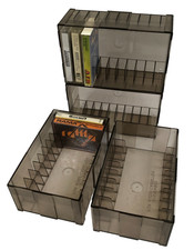 Boneco - Kassettenregal - schwarz für 40 Kompaktkassetten, Vintage, Wandmontage