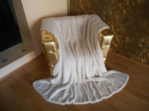 Nerzdecke weiss pelz decke - nerzdecke,