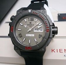 KIENZLE Herrenuhr Taucheruhr Neptun, Silikonband schwarz, Day-Date, 100 BarW.R.