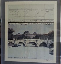 CHRISTO signiert: "THE PONT NEUF WRAPPED" 1984 - mit Original-Signatur von 1986