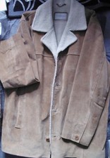  Herren Leder Jacke  Cognac    innen  Fell     Gr. 54