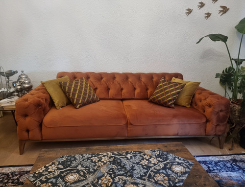Chesterfield sofa set braun - chesterfield,