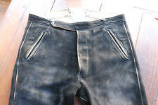Schöne alte echte 3/4 Hirschlederhose 'August Strauss, München', kleine H 52 !