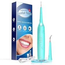 Zahnreiniger elektrisch Zahnstein Entferner Zahnsteinentferner mit 2 Köpfen