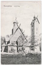alte Ak Riesengebirge, Kirche Wang,  gelaufen 1906