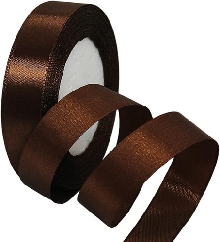 Satinband rolle kaffee 20mm - satinband,