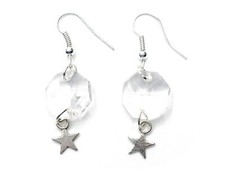 Kristall Stern Ohrringe Unikat