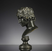 Bronze Büste eines Epheben um 1860 Grand Tour Herculaneum Rom