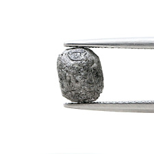 Groß Ungeschnitten Diamant 2.10tcw Grau Schwarz Funkelnde Natur Irregular Form