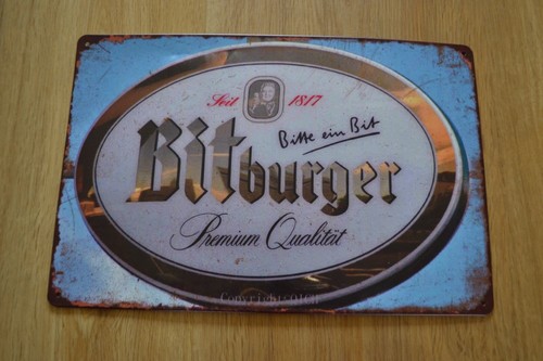 Bitburger bier blechschild - blechschild,