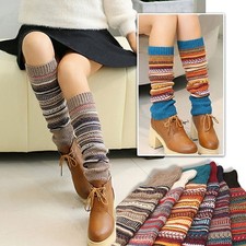 Damen Winter Strickstulpen Legwarmer Beinwärmer Stiefelstulpen Beinstulpen Warm