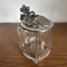 Vintage Glas Krug Bierkrug B