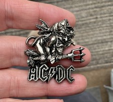 AC/DC Devil Pin badge Rock Music Band Angus Young ACDC 1992 Poker Angus Young