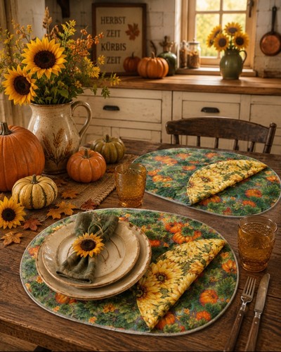 Sonnenblumen tischsets set - sonnenblumen,