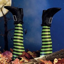 Halloween Deko Hexe Bein Invertiert Füße Stiefel Stakes Garten Rasen Outdoor