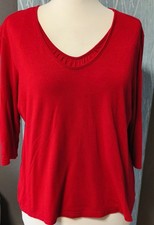 Shirt  mit 3/4 Arm - jörg Peterson - Gr. 42 - rot