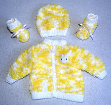 3tlg  Baby Set Kombi Mütze