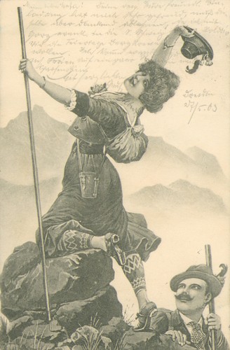 Jäger und feine dame auf - und,