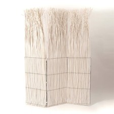 NATURE PARAVENT | weiß, aus Weidenzweigen | Trennwand, Raumteiler, Stellwand