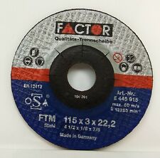 Factor Trennscheiben  115 x 3 x 22,2 Metalltrennscheiben Stahl  NEU