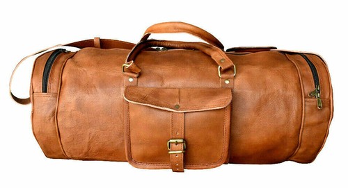 Leder reise tasche - leder,