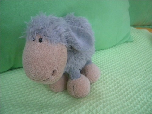 Stofftier grau schaf - stofftier,