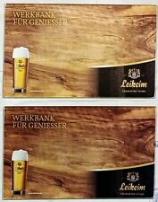 Leikeim Bier Glas Untersetzer Tablett  2 Stk. 15x25 cm s. Beschreib. Bierdeckel 