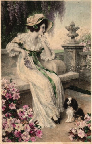 Dame mit hund 1918 - 1918, in