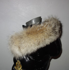 Luxus Coyote Pelz Kapuze Kragen Echt Fell für Jacke Parka Mantel Real Kojote Fur