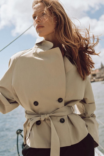 Zara kurzer trenchcoat mit - zara,