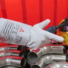 WIG Schweisser Leder Handschuh mit Stulpe Standard schweißen TOP Preis