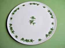 Seltmann Weiden Kuchenplatte 32cm Tortenplatte Grüne Blume Goldrand