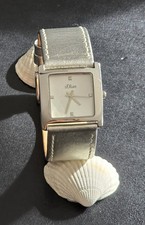 S. Oliver Damen Armbanduhr Edelstahl Leder Silber analog