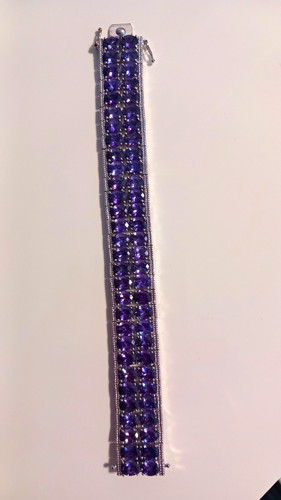 Tennisarmband amethyst 19 - tennisarmband, ,amethyst