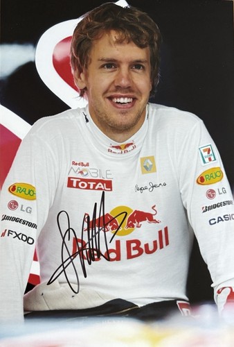 Sebastian vettel signiert - sebastian,