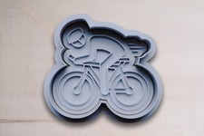 Keksausstecher Rennradfahrer PLA mit Stempel – Geschenk für Fahrrad und Radsport