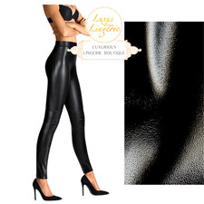 ESTELLA LEGGINGS by Wolford 36 S black schwarz Hose aus Lederimitat Glänzend