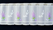 Lavendel Scheibengardine 11 Breiten Blumen Bistrogardine edle Küchengardine Neu 