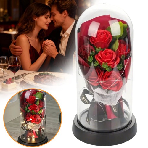 Ewige rose mit - rose, led
