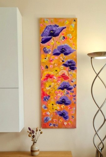 Akrylbild 35x100cm unikat - akrylbild,
