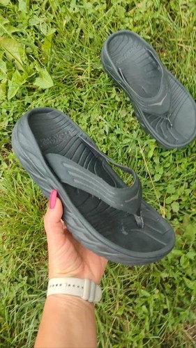 Women hoka flip flops - hoka, black