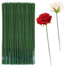 100 Stück Blumenstamm Draht Grün, 25 cm flexibler Blumendraht für Floristik &...