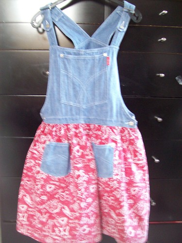 Girls jeans latzrock mit - girls,