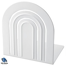 IKEA HÖSSLA Buchstütze elegant weiß Metall Bücherhalter Regal Organizer Home Office