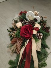 Grabgesteck XL Totensonntag Allerheiligen Grabschmuck Gesteck Herbst Herz Engel