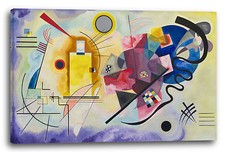 Lein-Wand-Bild Kunstdruck: Wassily Kandinsky - Gelb-Rot-Blau (1925)
