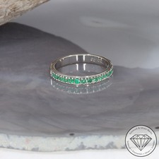 Wert 890 € Smaragd Ring 750 18 Karat Weiß Gold xxyy